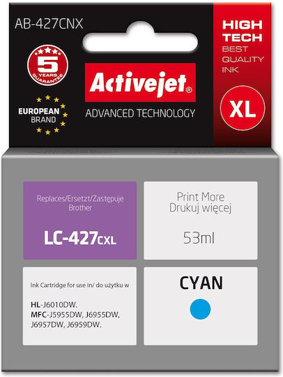 Active Jet Kompatibles Brother Inkjet Tintenpatrone Lc-427cxl 53ml Blau 1 Stück
