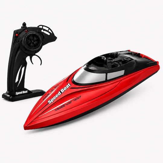 RC Fahrzeug Schnellboot Rot GET-SPEED-LED-BOAT-27CM-Rot