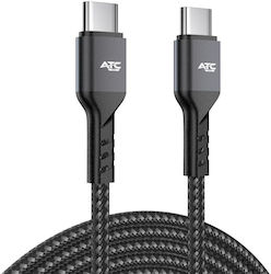 ATC Cablu USB-C tată - USB-C 60W Negru 3m 20.003.0017 ATC Cablu USB-C tată - USB-C 60W Negru 3m 20.003.0017