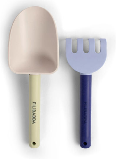 Filibabba Filibabba Beach Shovel & Rake Set Blue Mix 108.00449