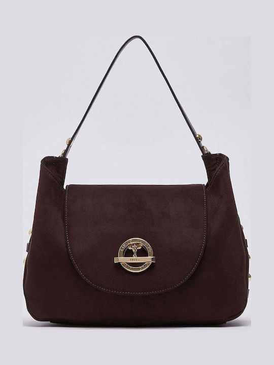 Γυναικεία Τσάντα Χειρός Suede Μωβ