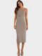 Midi Evening Dress Taupe