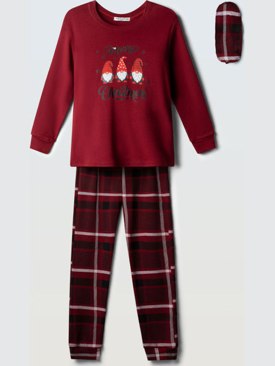 Hommies Kinder-Nachtwäsche Winter Burgundisch H736