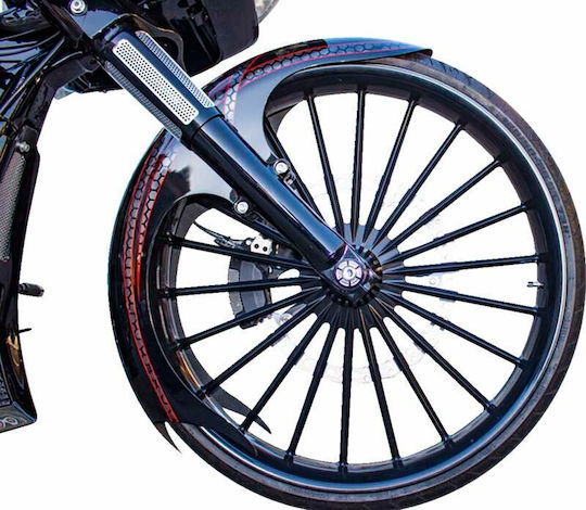 Paul Yaffe Front Fender Talon21-14l-b Talon Harley Davidson Flhtk 1868 Abs 19-24