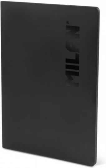 Milan Ruled Notebook A4 48 Paper Sheets Shadow Black
