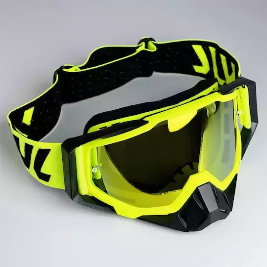 Motocross-Schutzbrille Off-road Motorradhelm Brille Mx Atv Mtb C7 Gelb – Spiegel