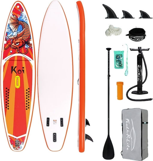 Funwater Feath-R Lite Koi Placă SUP Gonflabilă cu Lungime 3.5m Portocalie