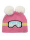 Set Kids Beanie with Gloves Knitted Pink