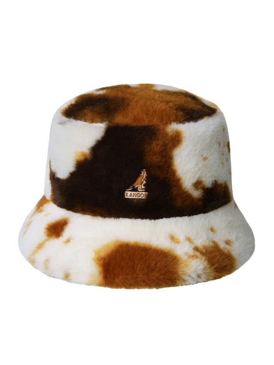 Kangol Дамска Пухена Кофа Шапка Бяла