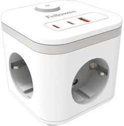 Fellowes PowerCube 3 Θέσεων με Καλώδιο 2m Fellowes PowerCube 3 Θέσεων με Καλώδιο 2m