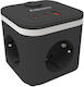 Fellowes PowerCube 3 Θέσεων με 1 USB-A, 2 USB-C και Διακόπτη