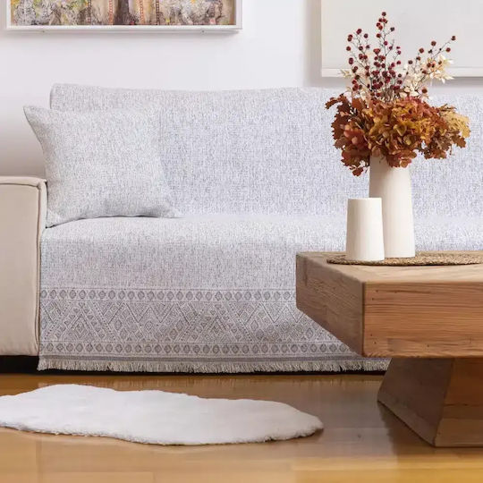 Borea Borea Sofa Throw Chenille 180x250cm Ecru