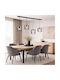 NG Santas Silver Rail Pendant Ceiling Light 100x80cm