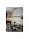 NG Santas Brown Ceiling Light Rail with E27 Socket 100x80cm