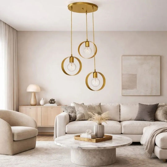 NG Santas Ceiling Light Gold 32x80cm