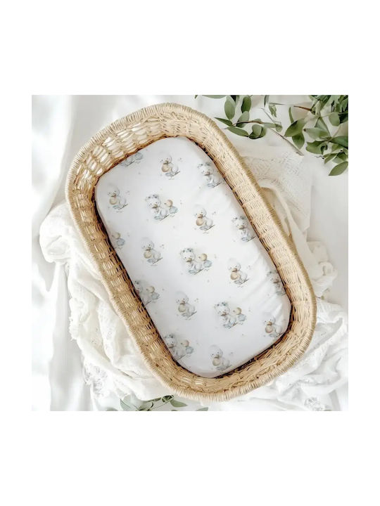 Borea Set Baby Cradle Sheets Flannel Ducky Ligh...