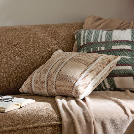 Διακοσμητική Μαξιλαροθήκη A-s Lary Fleece Beige 40x40εκ.