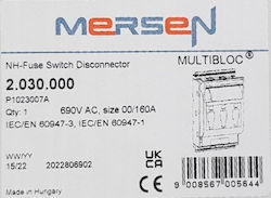 Mersen Διακόπτης Ράγας 160A Mersen Διακόπτης Ράγας 160A