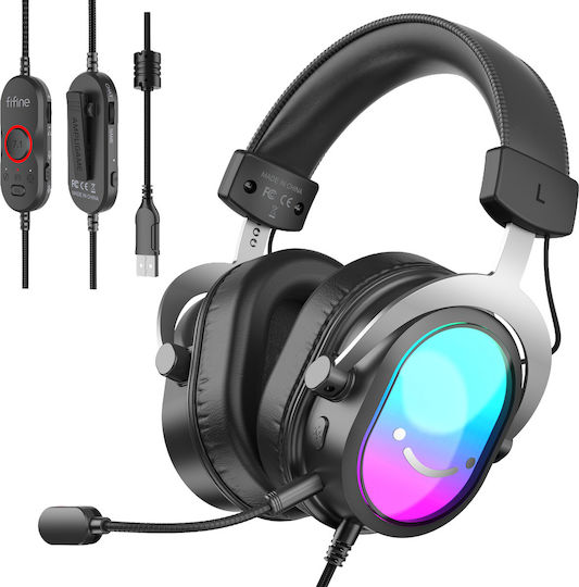 Fifine H16 Over Ear Gaming Headset με σύνδεση 3.5mm / USB for PC