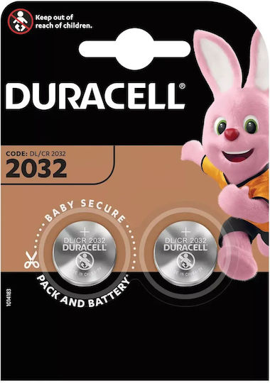 Duracell Watch Lithium Batteries CR2032 3V 2pcs