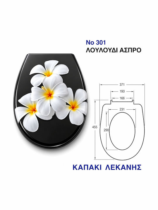 Import Hellas Капак за тоалетна чиния Soft Close Пластмасов Бял