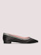 Clementine Satin Damen Ballerinas Spitz zulaufend Schwarz