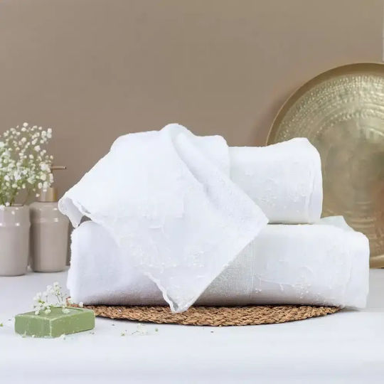 Borea Bath Towel Set 3 pcs White