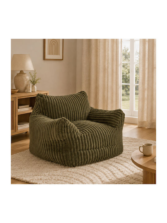 Bean Bag Chair A-s Muzi Khaki 119x110x75cm