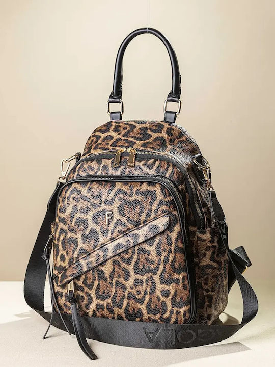 Fragola Women's Bag Backpack Shoulder Camel Leo...