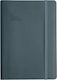 Type Center Daily Agenda B5 2027 Petrol Blue Leather 5x23.4cm with Personalization