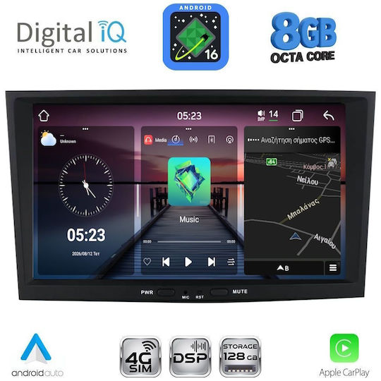 Digital IQ Автомобилна Аудио Система За Opel Corsa / Meriva / Tigra / Vectra 2004-2014 (Bluetooth/USB/Wi-Fi/GPS/Apple CarPlay/Android Auto) С Touch Screen 8"