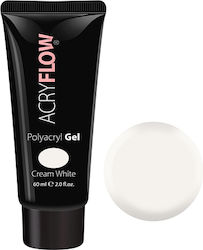 Acryflow Polyacryl False Nail Gel Cream White 60ml