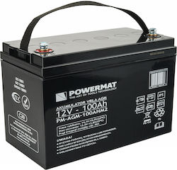 Powermat PM-AGM-100AHM2 Батерия UPS с Капацитет 100Ah и Напрежение 12V Powermat PM-AGM-100AHM2 Батерия UPS с Капацитет 100Ah и Напрежение 12V