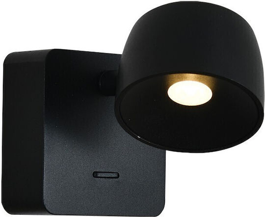 Wall Lamp with Integrated LED and Warm White Light Black