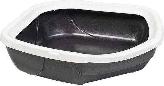 MPS Toaletă pentru Pisici Colț Neagră M52 x L50 x Î14cm