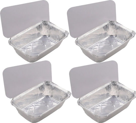 TnS TnS Aluminium Lebensmittelbehälter Parallelogramm (4 Stück)