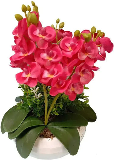 Stewehome Kleines Set Aus 6 Stück Weiße Luxuriöse Künstliche Orchidee Topfpflanze