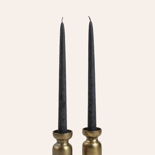 SteweHome Lumânare Decorativă Gri 2.2x30cm 2 Bucăți