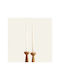 SteweHome Decorative Grey Taper Candle 30cm 2 Pieces