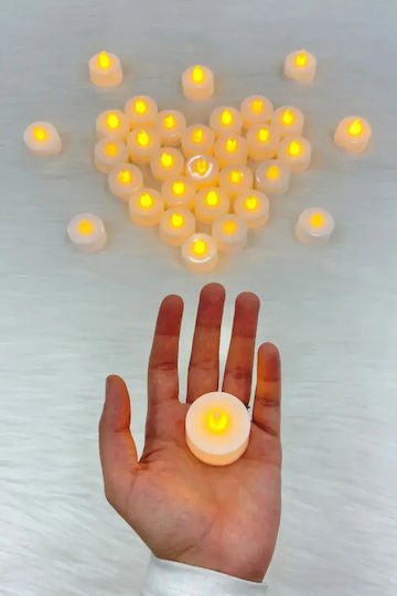 SteweHome Decorative White Candle 3x3cm