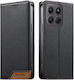 Motorola Edge 70 Fusion 5g Case Dierfeng Strong Magnetic Leather Wallet Black