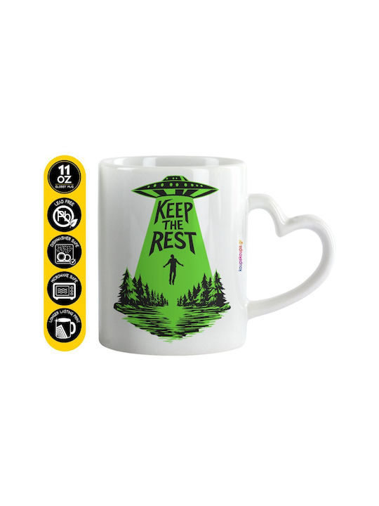 Koupakoupa Keep The Rest Ceramic White Mug 330ml