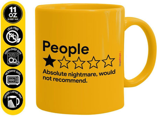Koupakoupa People One Star Rating Would Not Recommend Ceramic Yellow Mug 330ml
