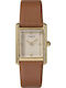 Timex Дамски Часовник 24mm Кварцов с Кафява Кожена Каишка