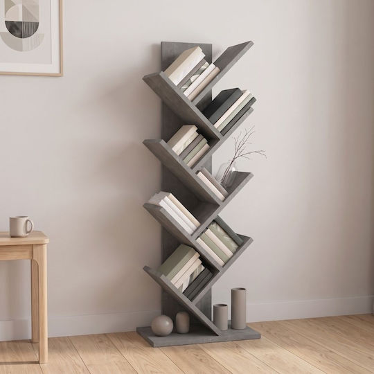 Bookcase Grey Concrete 45x26.4x120cm Bookcase Grey Concrete 45x26.4x120cm