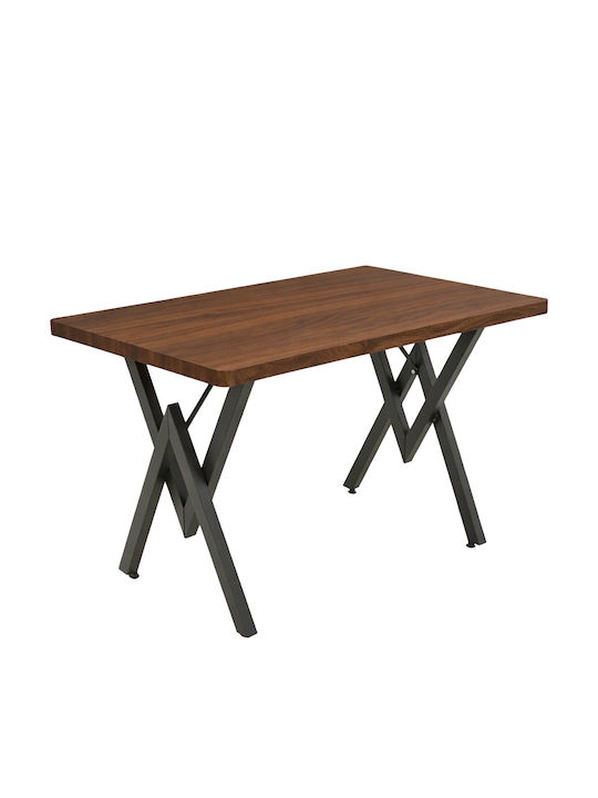 Vertex Esszimmer- und Küchentisch Holz mit Meta...