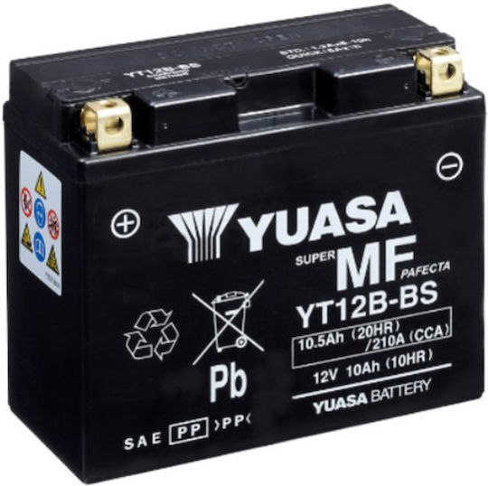 Motorradbatterie Yuasa Yt12b AGM 12V 10Ah 210A