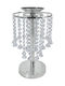 Marhome Kristall Kerzenhalter in Silber Farbe 20x20x38cm