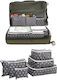 Stewehome Set 6 Stücke Gepäckzubehör Organizer-Koffer Stern Design