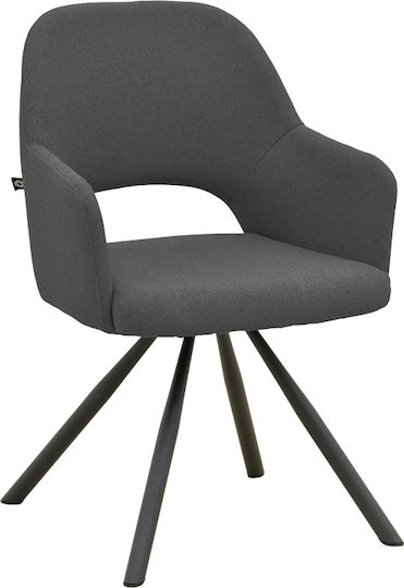 Dining Chair with Fabric Upholstery Anthracite 59x58x87cm